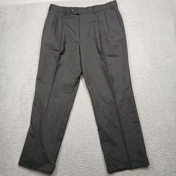 Jos A Bank Classic Collection Men's 44R Gray Wool Suit 2-Button 38x30 Pants - Picture 9 of 15